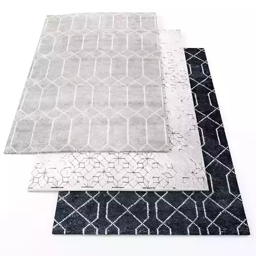 Rugs-461 three rugs with geometric patterns
