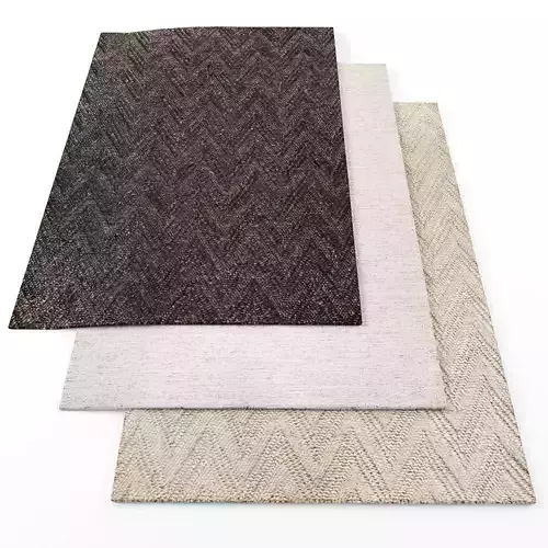 Rugs-462 three rugs with chevron pattern