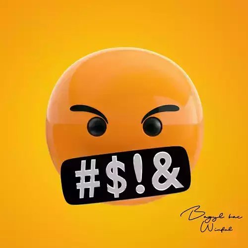 Emoji Rude Yellow Low-poly 3D model