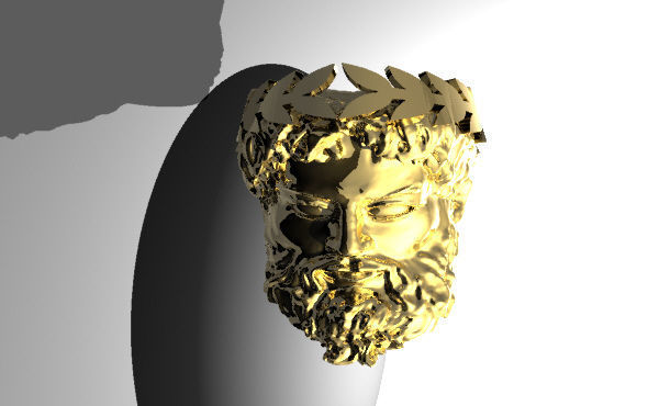 zeus ring 21mm 3D print model_3