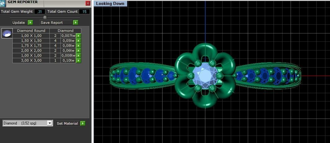 Ring floral  3D print model_4