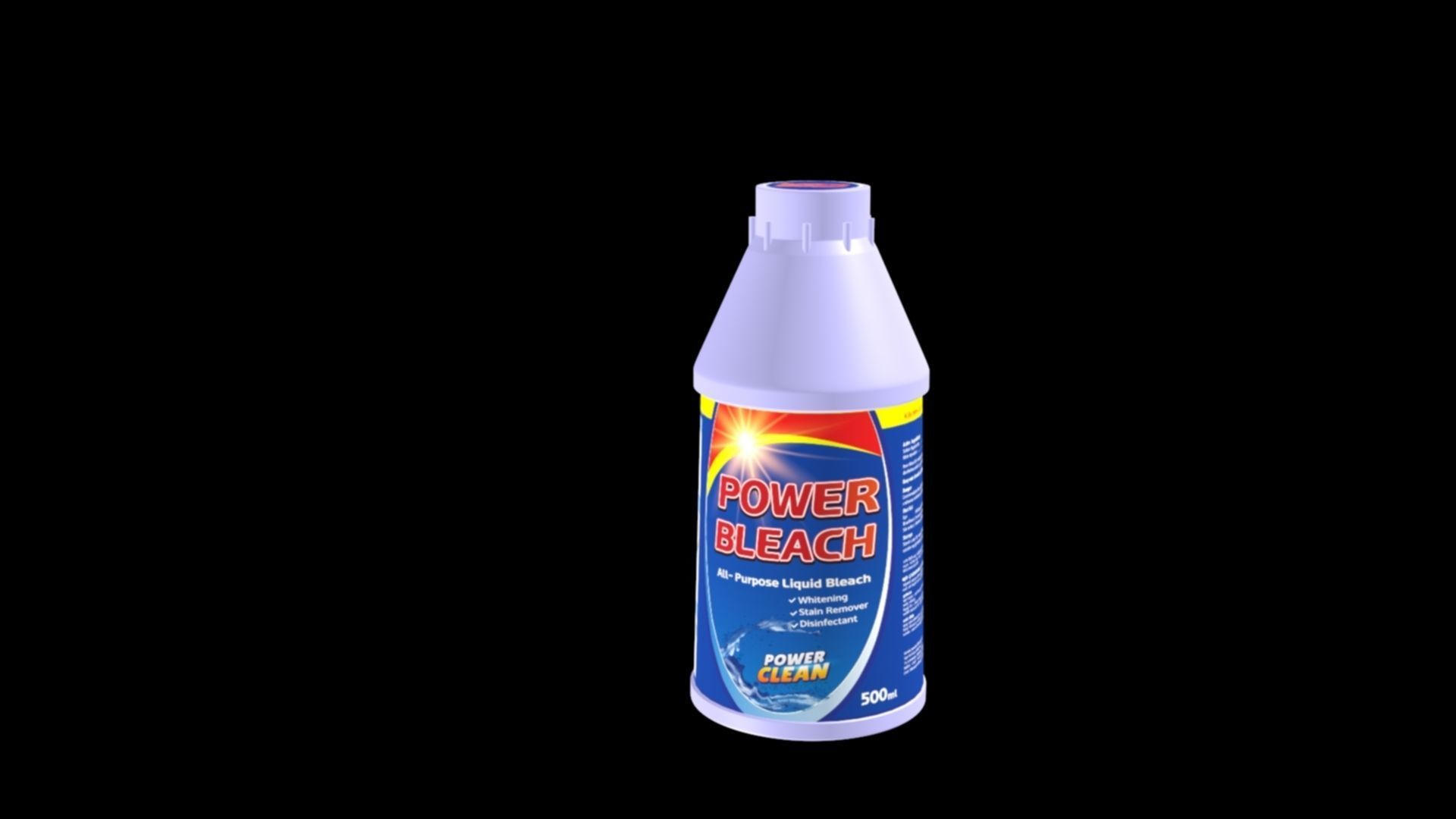 Bleaching liquid Bottle 3D model_9