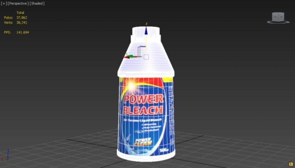 Bleaching liquid Bottle 3D model_7