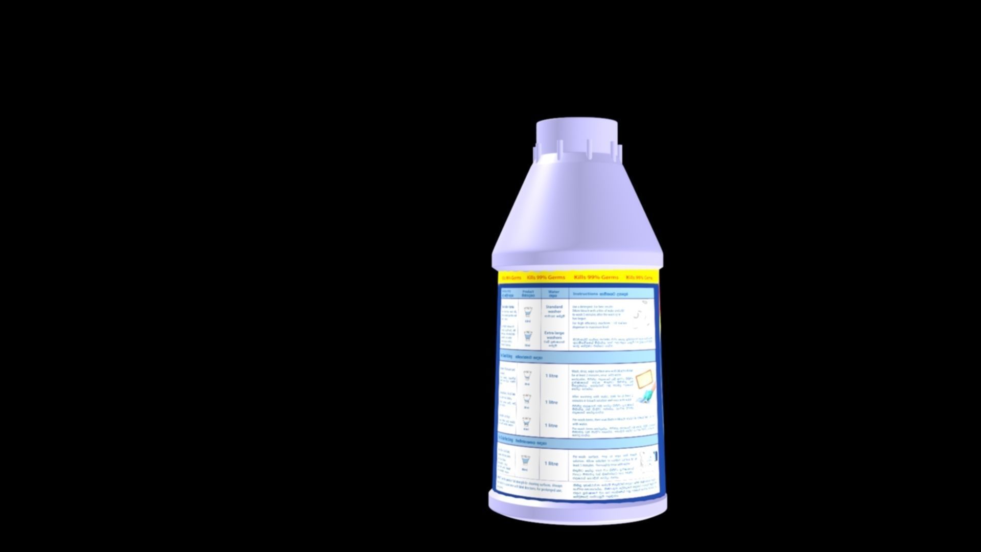 Bleaching liquid Bottle 3D model_5