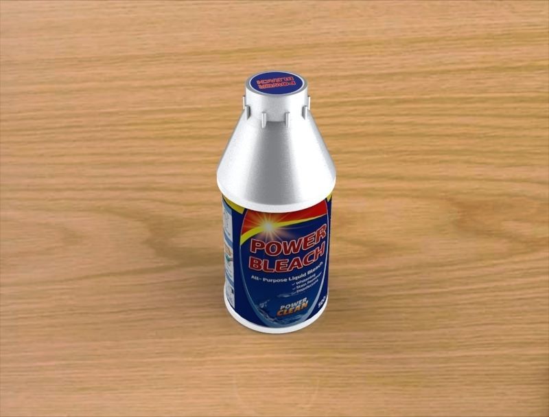 Bleaching liquid Bottle 3D model_3