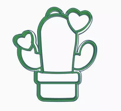Cactus Cookie Cutter 3D print model