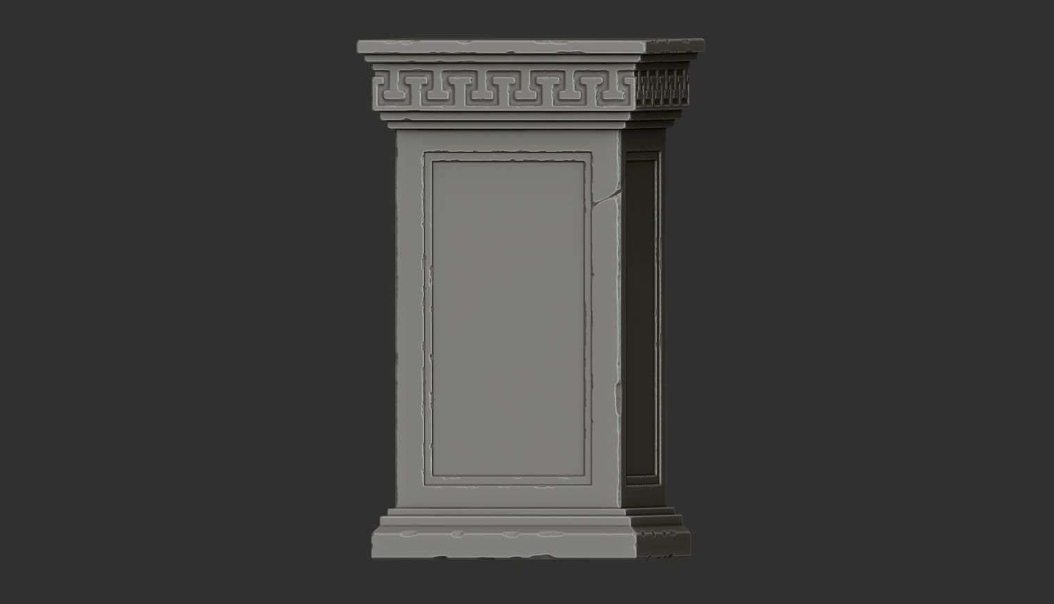 Roman Statue Holder Decoration Low-poly 3D model_7