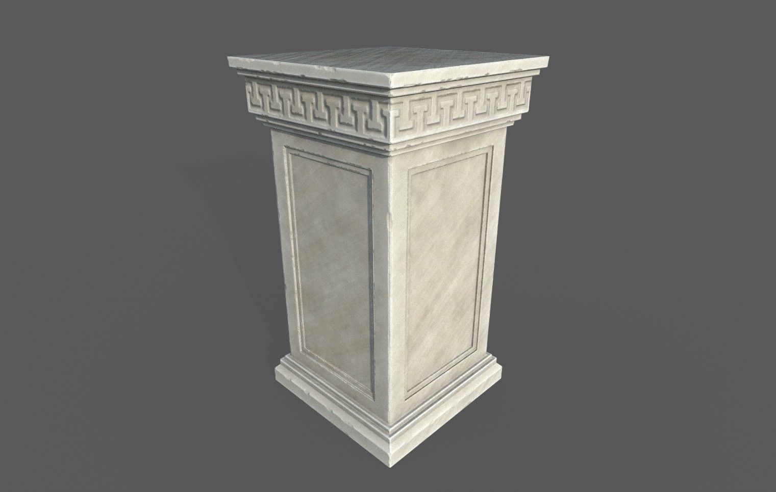 Roman Statue Holder Decoration Low-poly 3D model_4