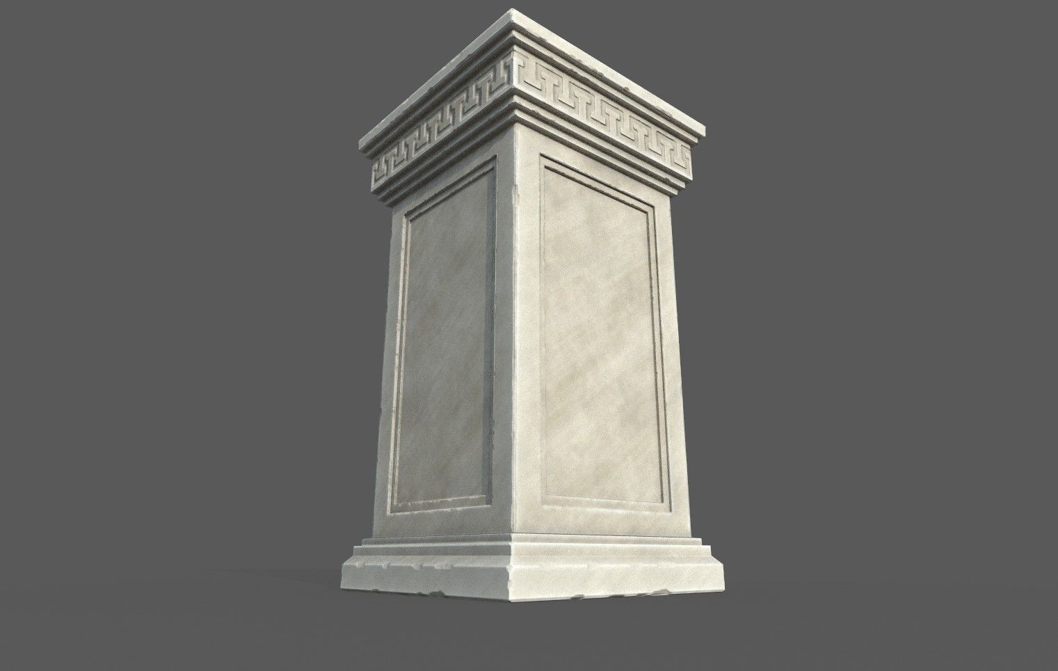 Roman Statue Holder Decoration Low-poly 3D model_5