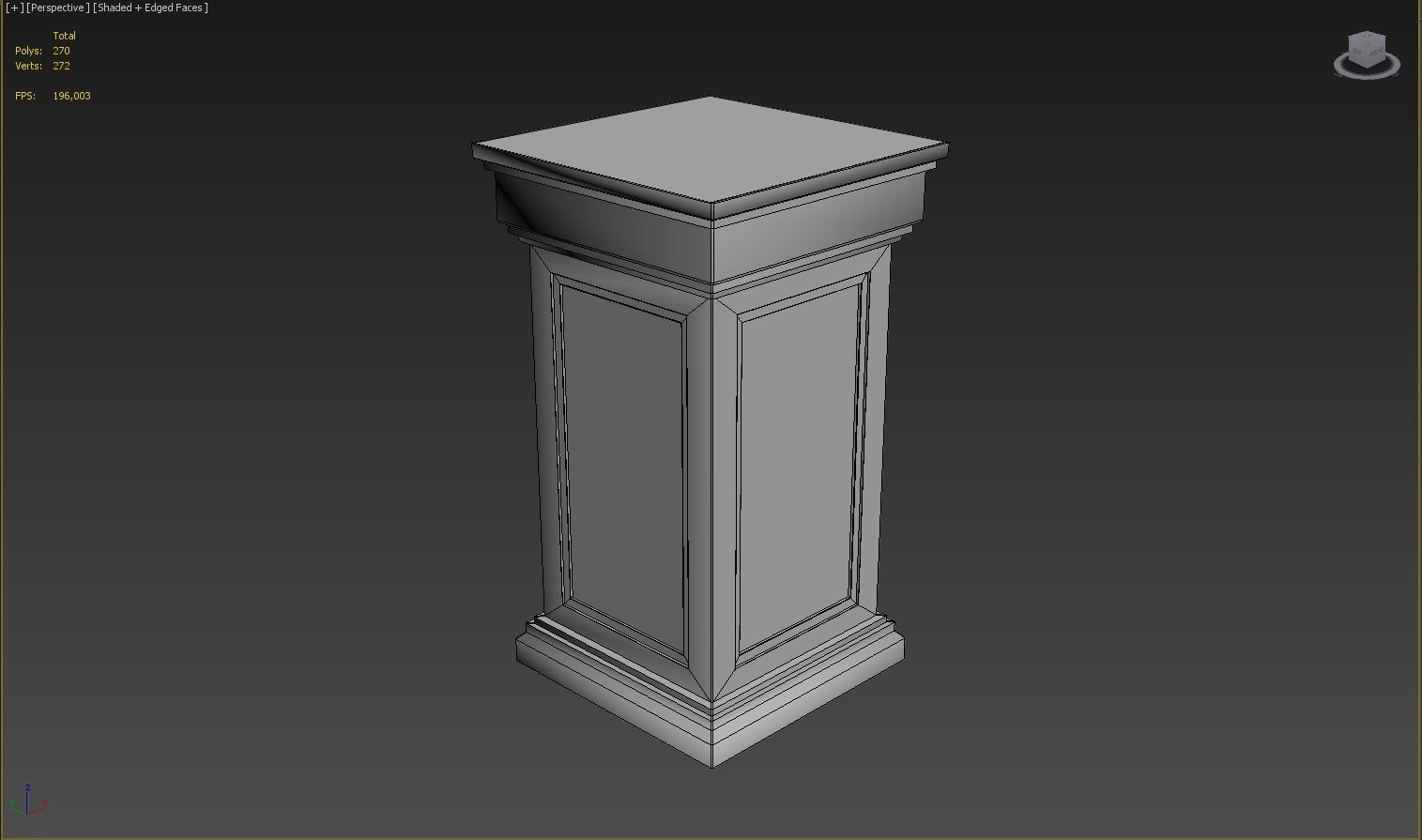 Roman Statue Holder Decoration Low-poly 3D model_8