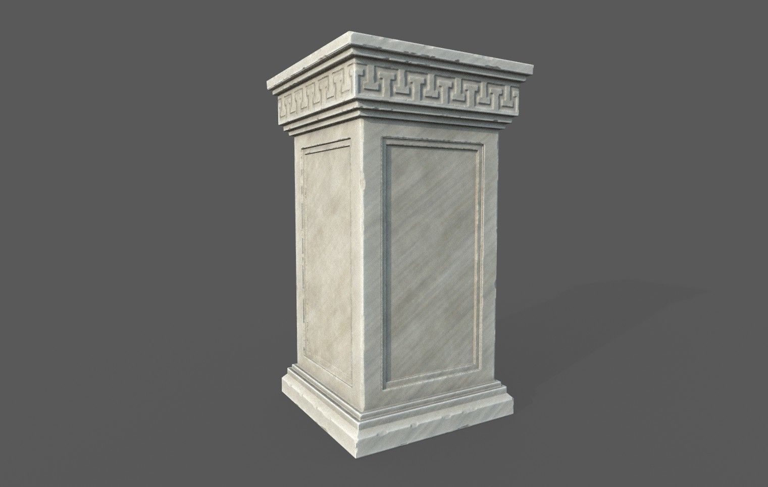 Roman Statue Holder Decoration Low-poly 3D model_2