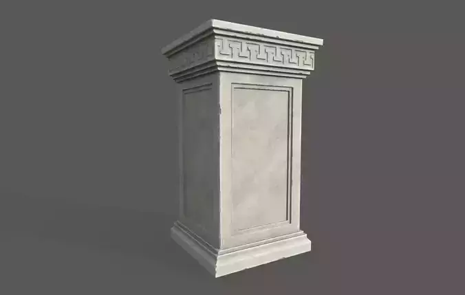 Roman Statue Holder Decoration Low-poly 3D model