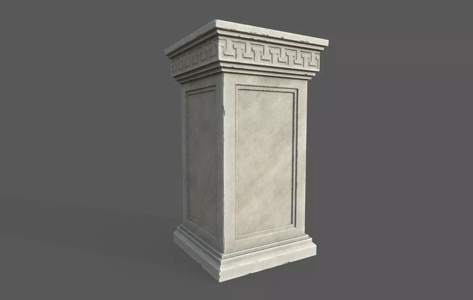 Roman Statue Holder Decoration Low-poly 3D model_0
