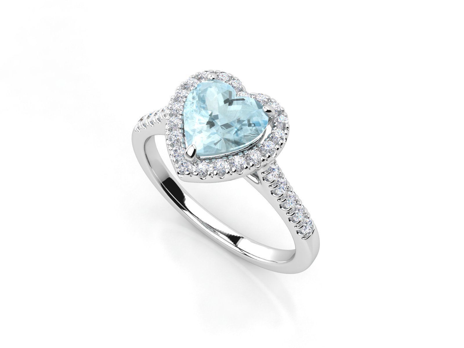 HS R030 engagement ring gemstone diamond heart halo 3D print model_2