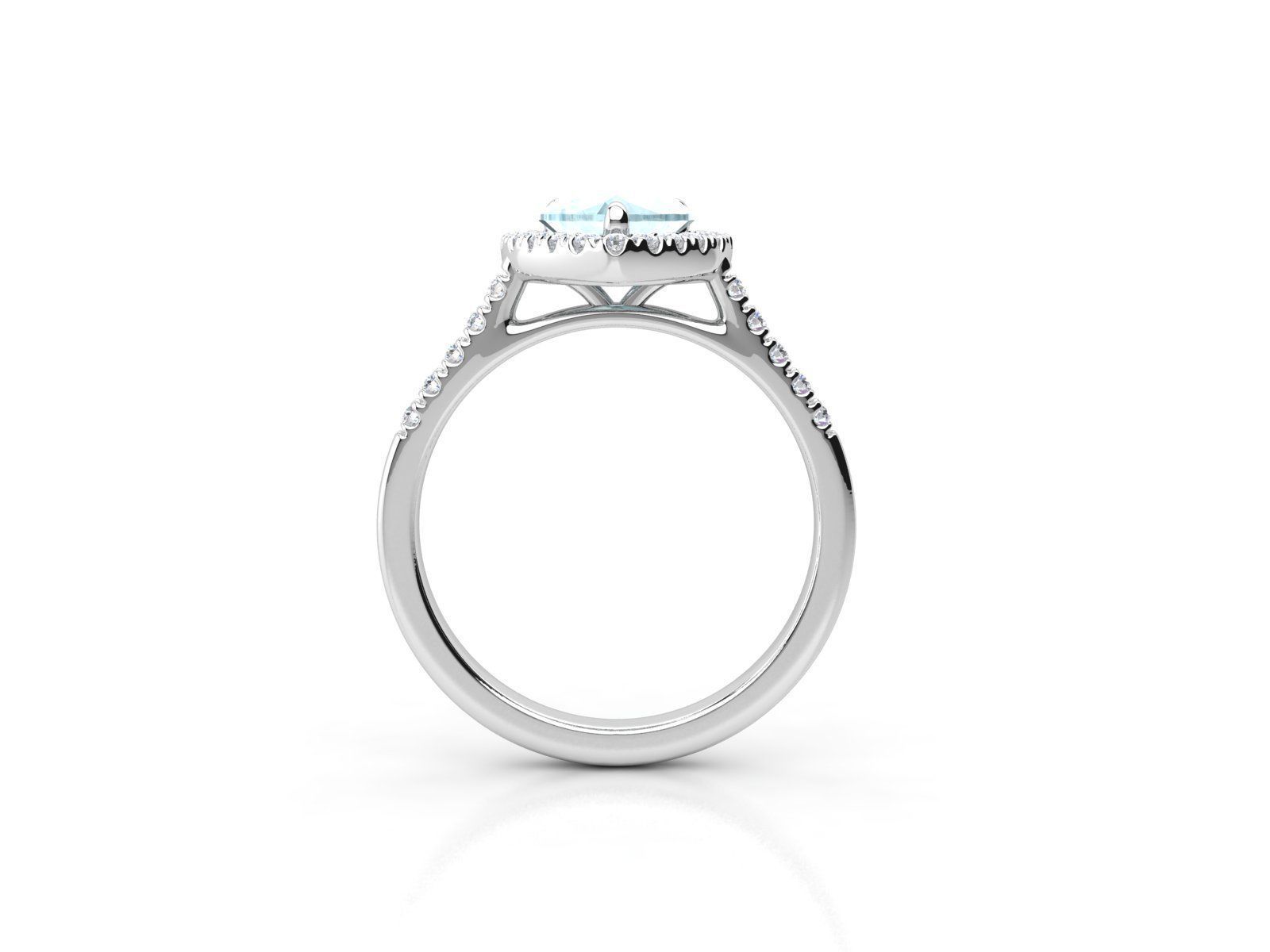 HS R030 engagement ring gemstone diamond heart halo 3D print model_3