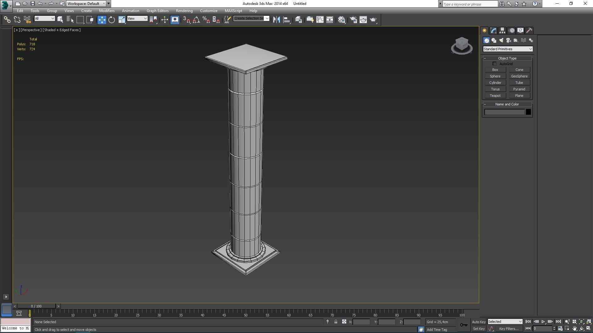 Roman Temple Low-poly 3D model_12