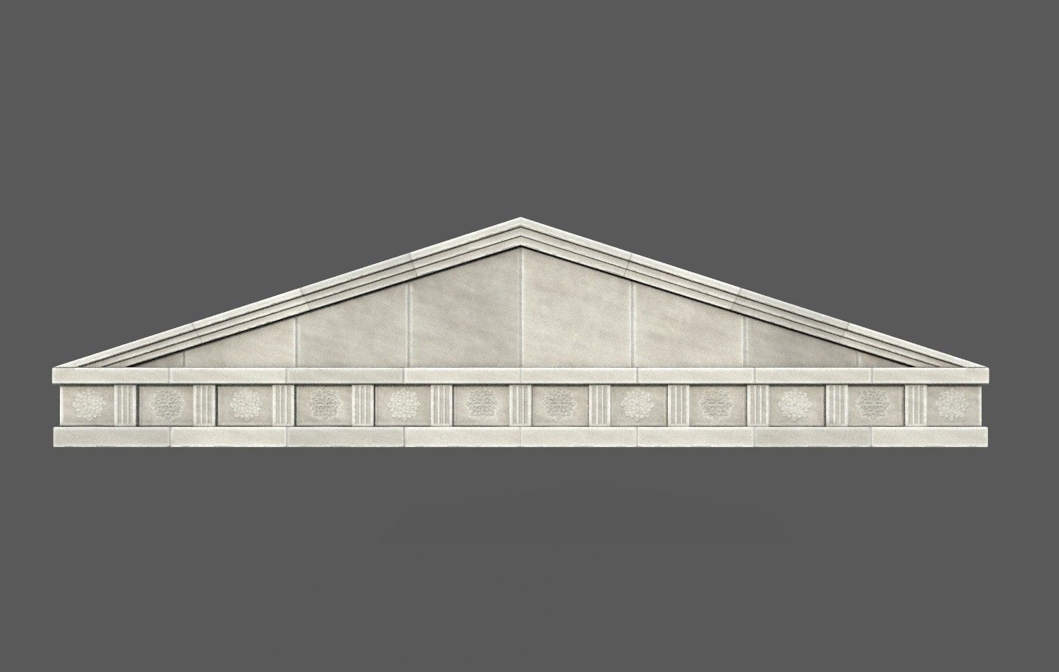 Roman Temple Low-poly 3D model_7