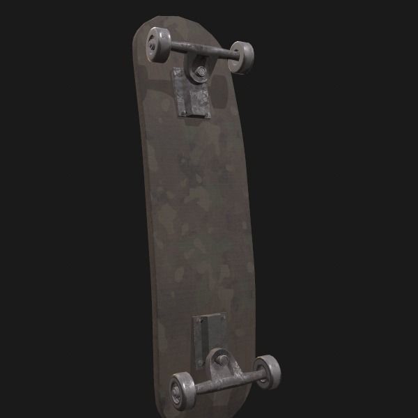 Skateboard prop Low-poly 3D model_5