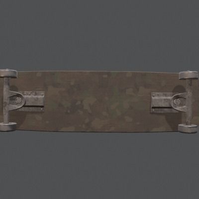 Skateboard prop Low-poly 3D model_8