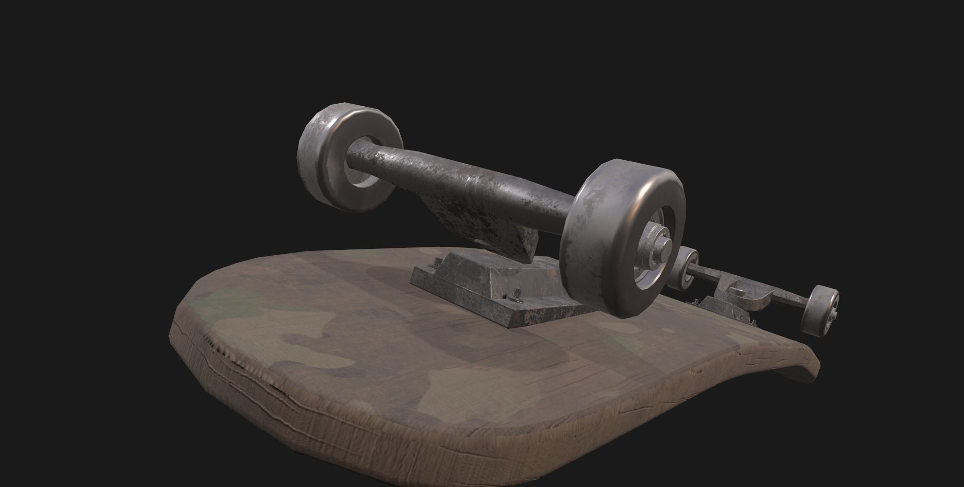 Skateboard prop Low-poly 3D model_6