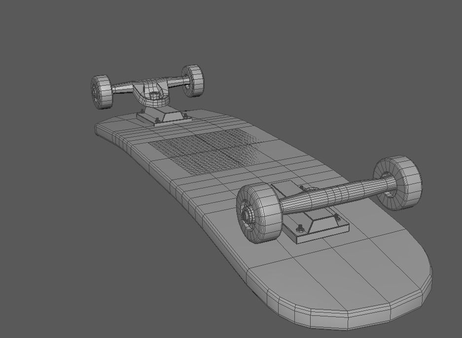 Skateboard prop Low-poly 3D model_15