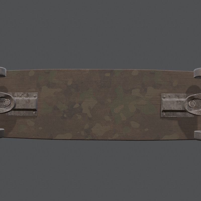 Skateboard prop Low-poly 3D model_10