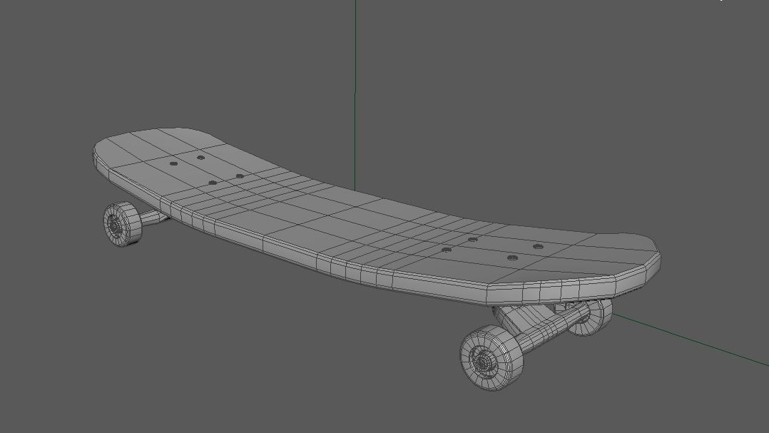 Skateboard prop Low-poly 3D model_14