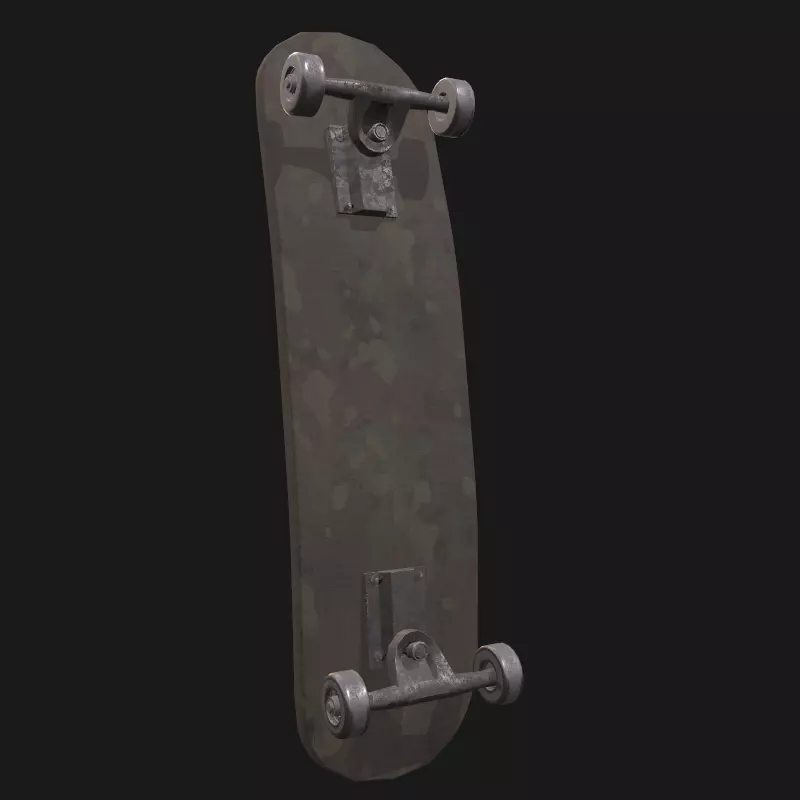 Skateboard prop Low-poly 3D model_0