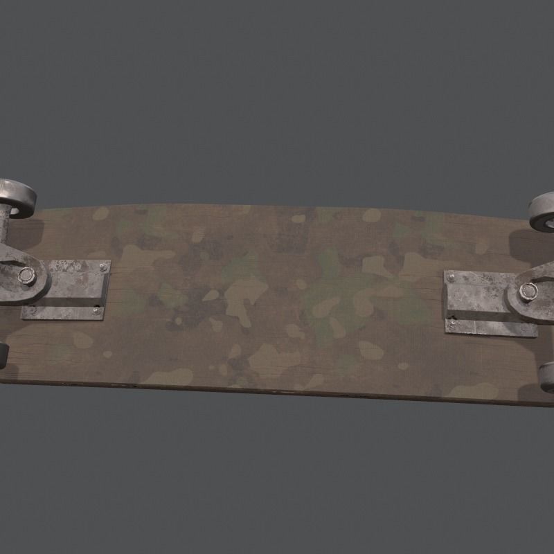 Skateboard prop Low-poly 3D model_9