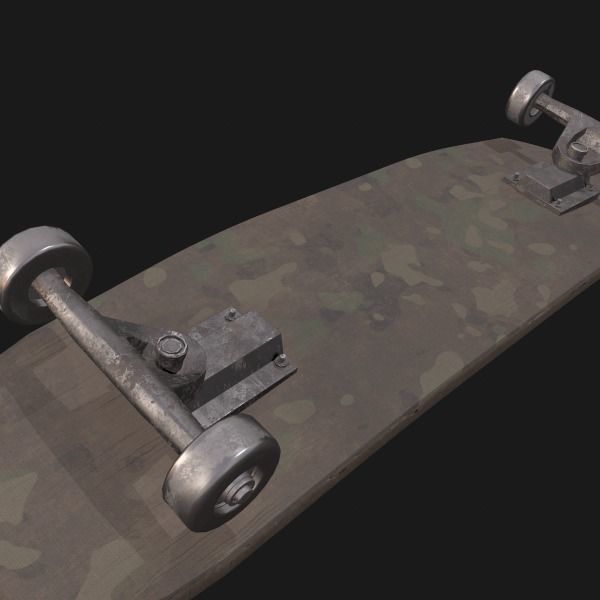 Skateboard prop Low-poly 3D model_2