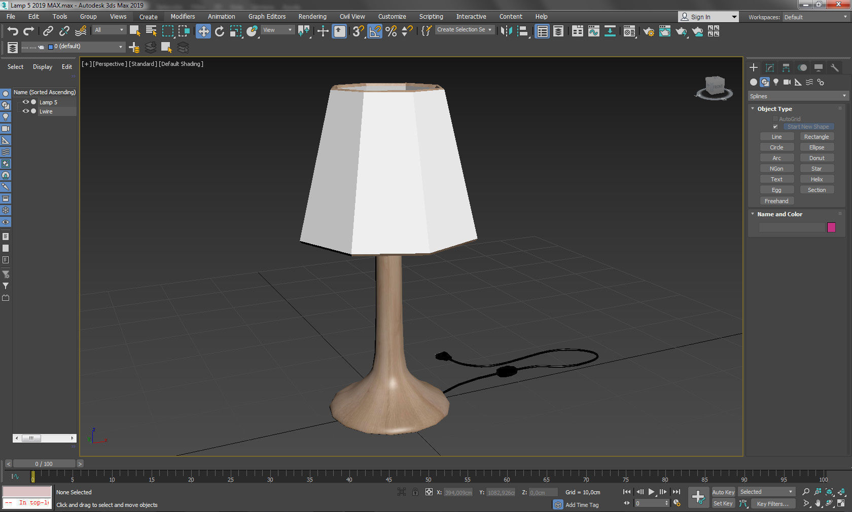 Modern Lamp 5 lowpoly Low-poly 3D model_7