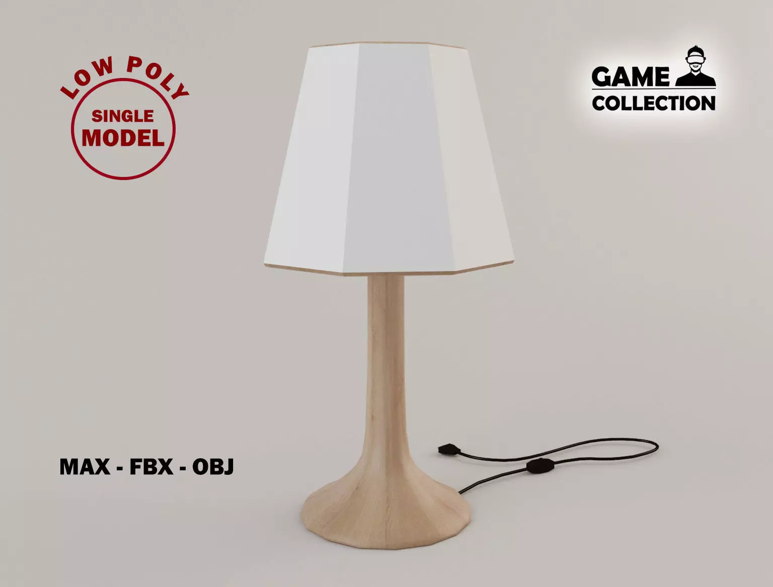 Modern Lamp 5 lowpoly Low-poly 3D model_0