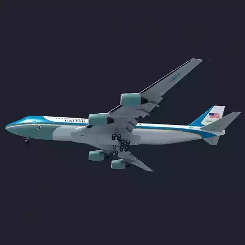 Air Force One Landing Scene 3D model