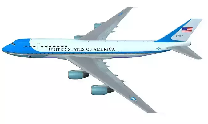  Air Force One Aerial Scene 3D model