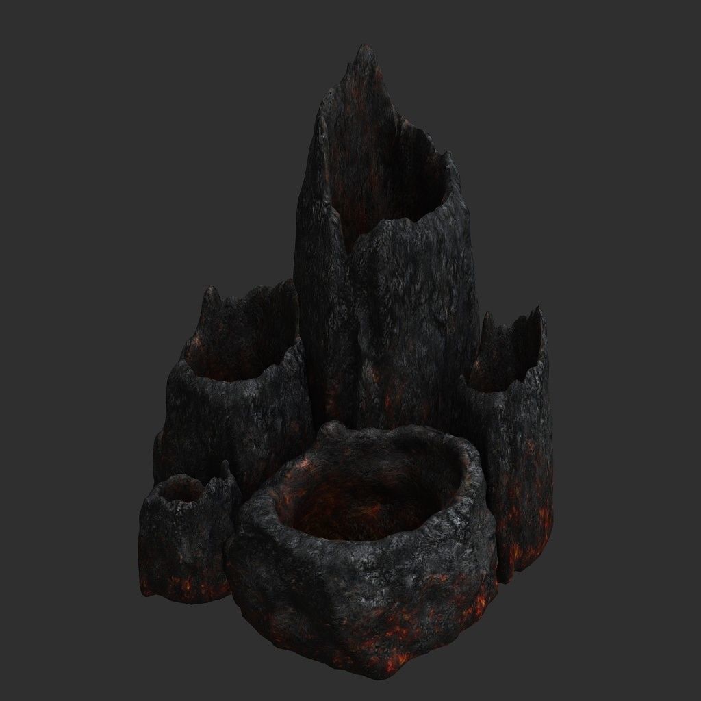 Lava Tubes 3D model_1