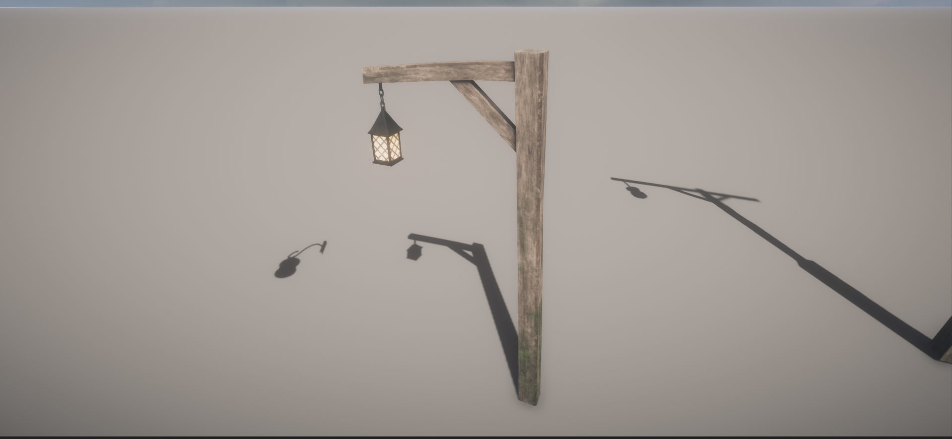 Medieval street lights Low-poly 3D model_8