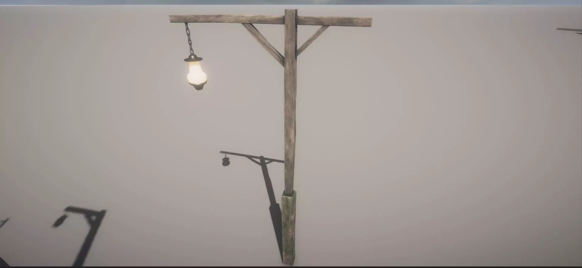 Medieval street lights Low-poly 3D model_0