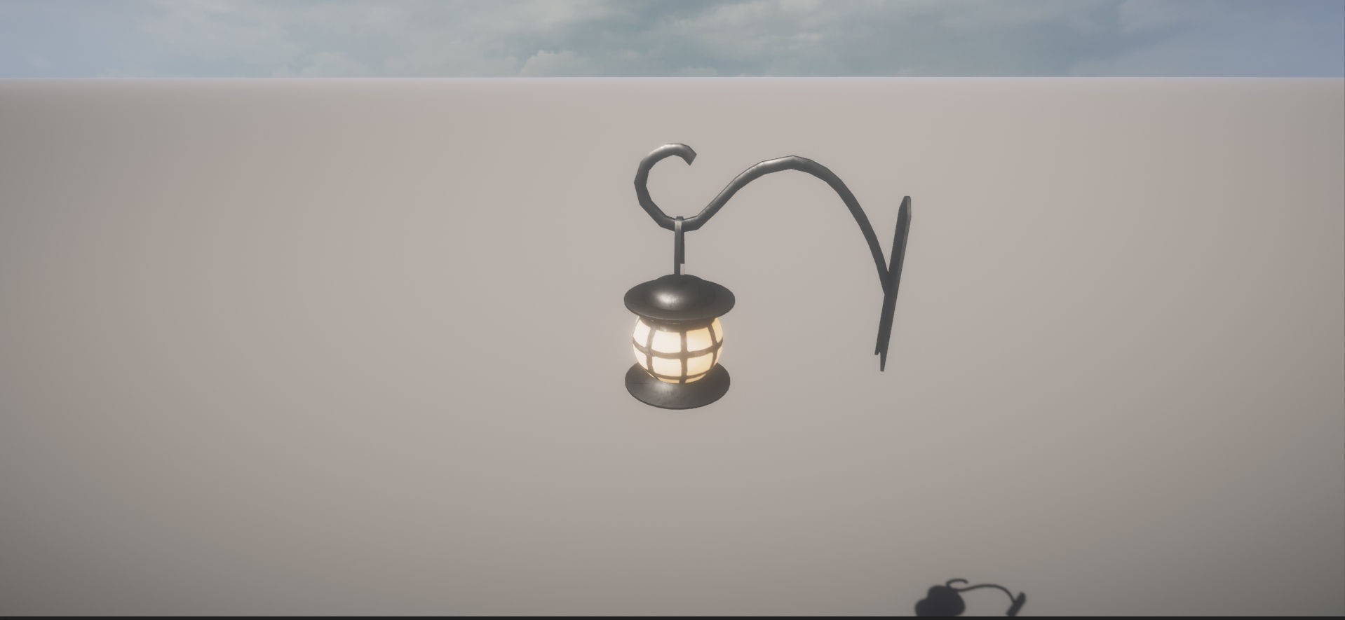 Medieval street lights Low-poly 3D model_7