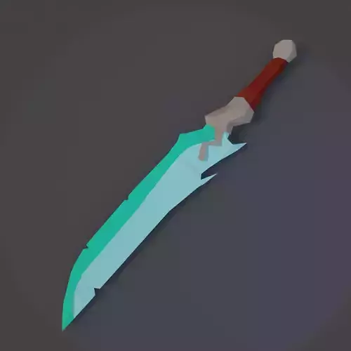 Low Poly Sword 04 Low-poly 3D model