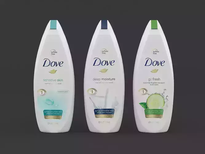 Dove Shampoo 3D model