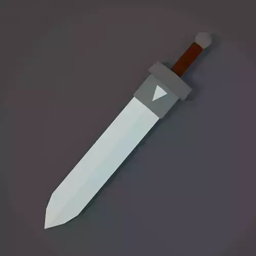 Low Poly Sword 07 Low-poly 3D model