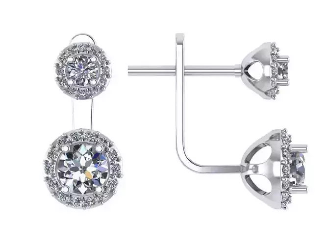 Diamonds Earrings  classic Jacket