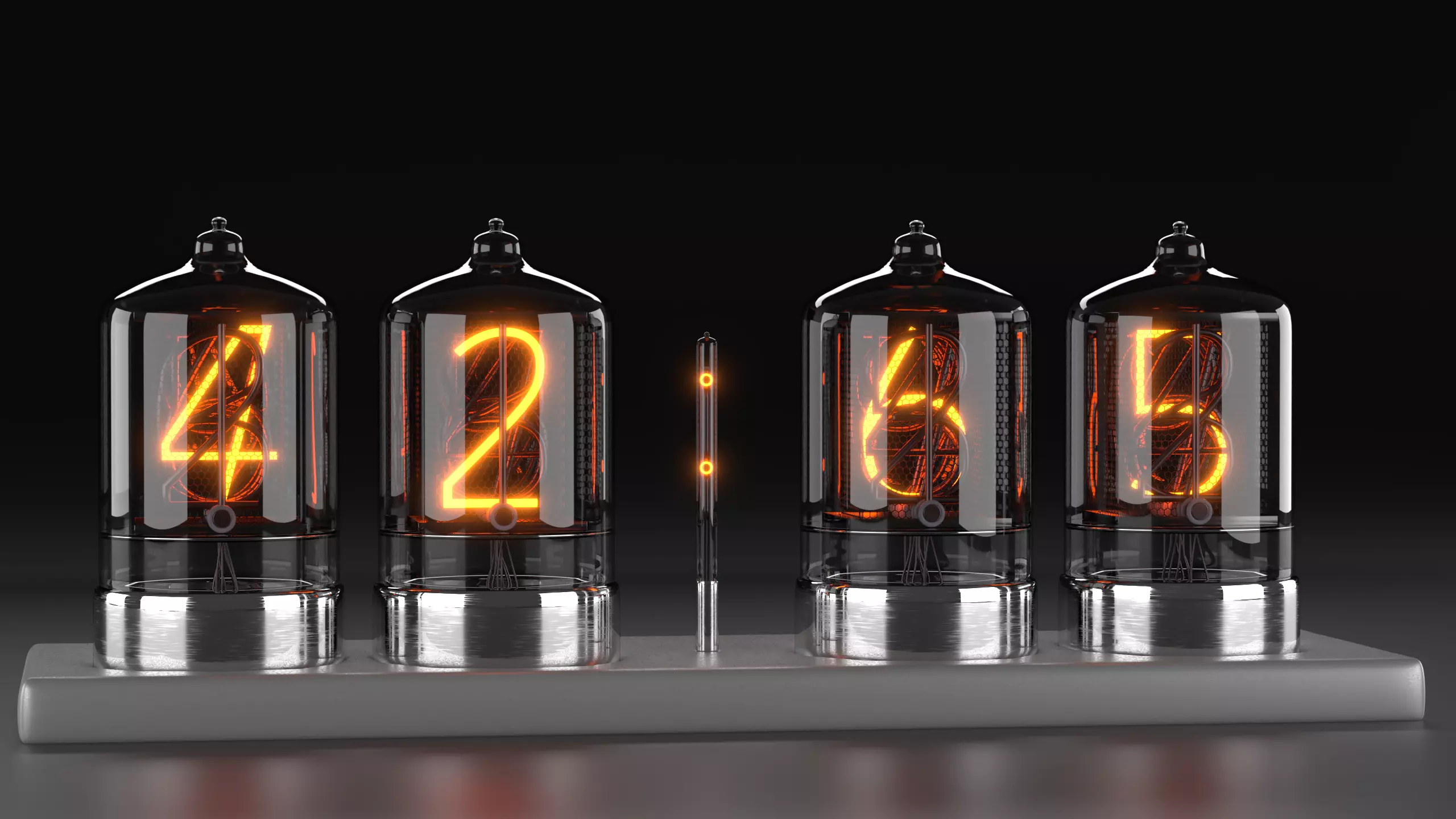 Nixie Tubes Clock 3D model_0