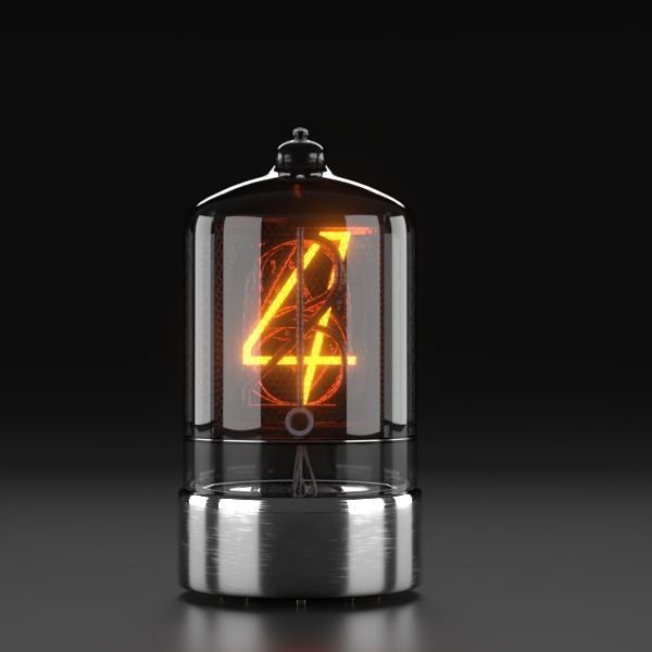 Nixie Tubes Clock 3D model_3