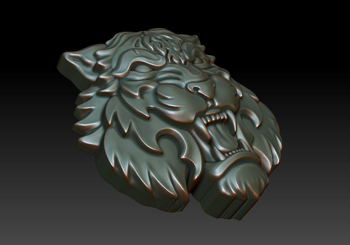 Tiger pendant 3D print model_7