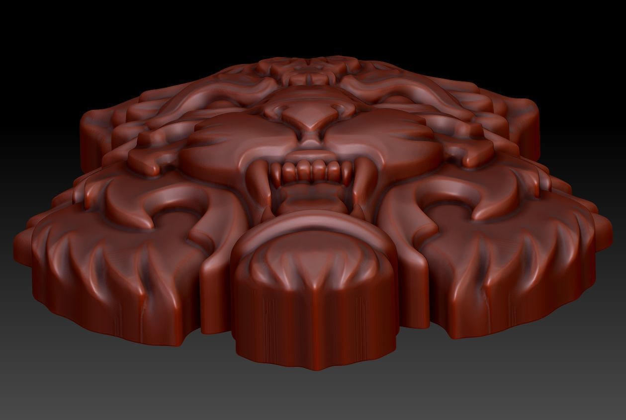 Tiger pendant 3D print model_6