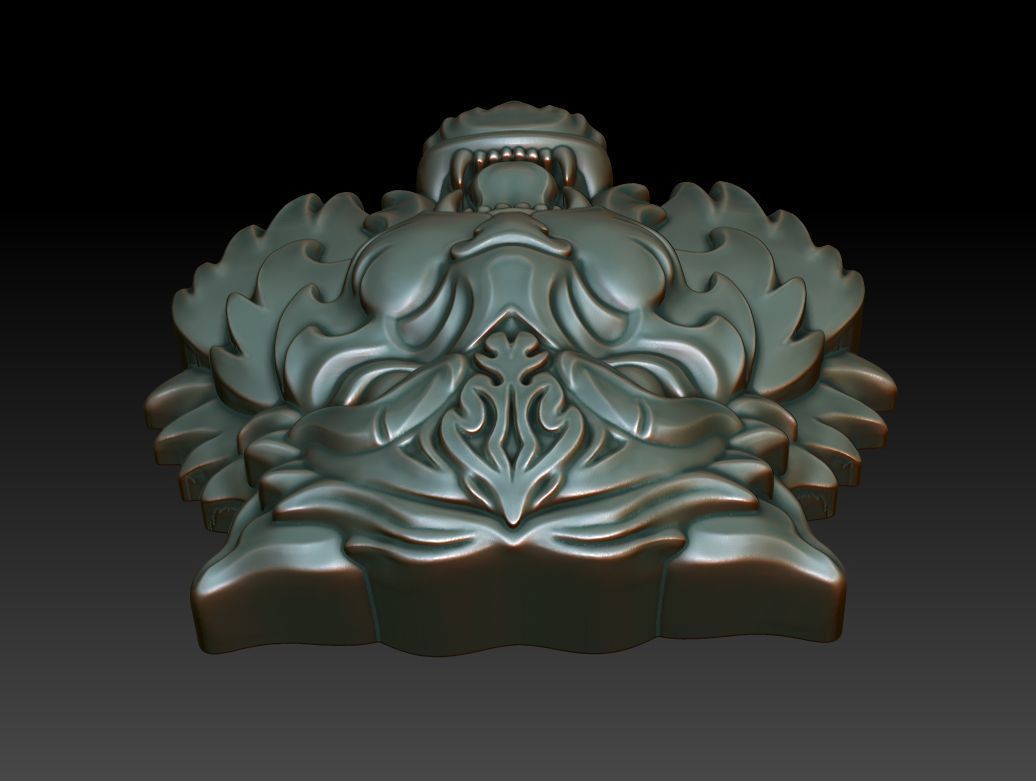 Tiger pendant 3D print model_10