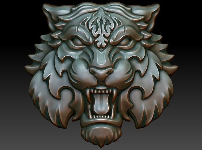 Tiger pendant 3D print model