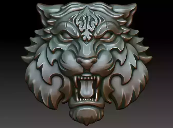 Tiger pendant 3D print model