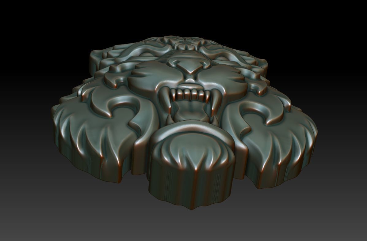 Tiger pendant 3D print model_8